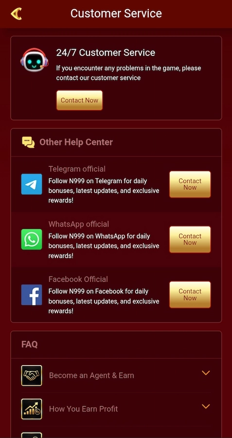 N999 Cutomer Services